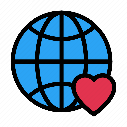 Global, heart, internet, love, valentine icon - Download on Iconfinder