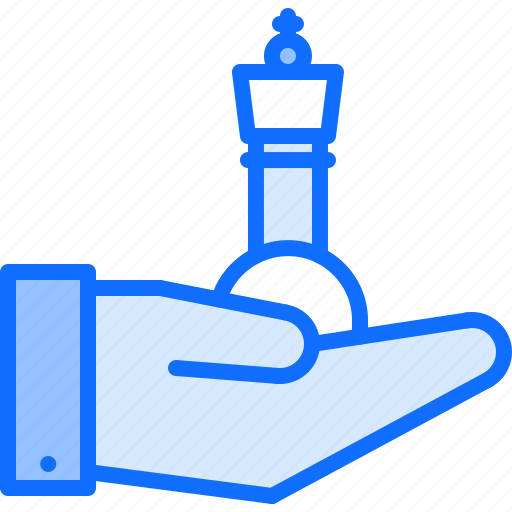 Chess, hand, hobbies, king, player, sports, support icon - Download on Iconfinder