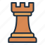 rook, chess, piece, game, leisure, play 