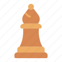 bishop, chess, piece, board, game, leisure, play