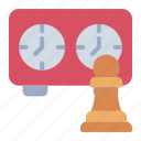 chess, clock, time, timer, board, game, leisure, play