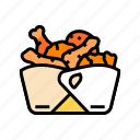 box, chicken, fried, crispy, food, meat