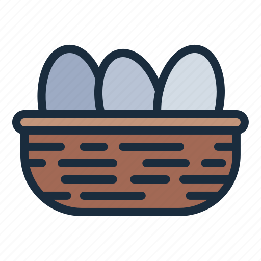 Nest, egg, chicken, farm, poultry, agriculture icon - Download on Iconfinder
