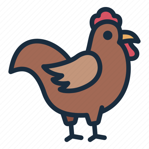 Rooster, animal, chicken, farm, poultry, agriculture icon - Download on Iconfinder