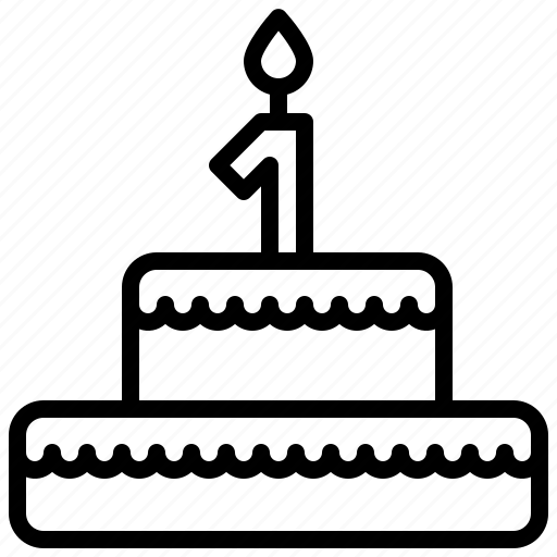 Cake, birthday, food, restaurant, bakery, candle icon - Download on Iconfinder