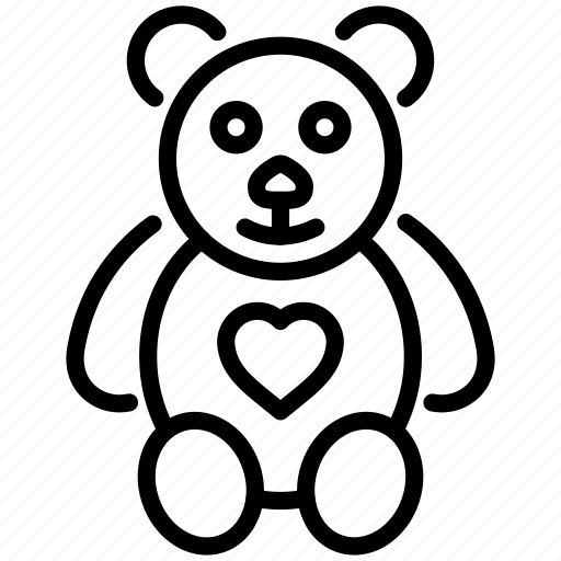 Teddy bear, stuffed toy, soft toy, plaything, baby toy icon - Download on Iconfinder