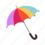 colorful, umbrella, flat, icon, trendy, accessory, climate, style, rain 