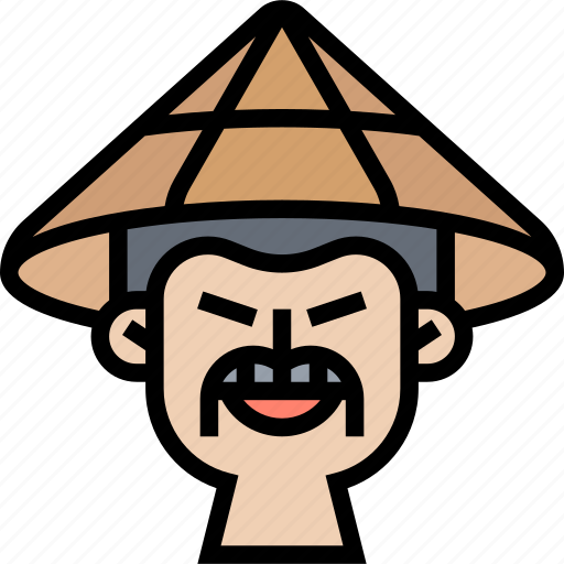 Hat, straw, conical, chinese, asian icon - Download on Iconfinder