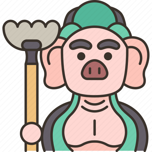 Zhu, bajie, pig, chinese, mythology icon - Download on Iconfinder