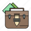 bag, briefcase, file, folder, portfolio 
