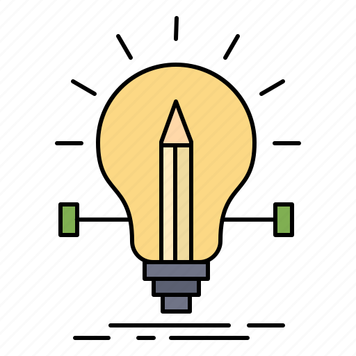 Bulb, creative, light, pencil, solution icon - Download on Iconfinder