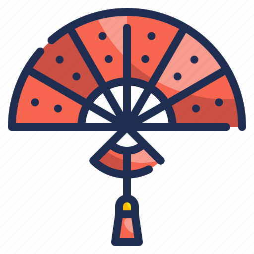 Blow, chinese, fan, folding, new, wind, year icon - Download on Iconfinder