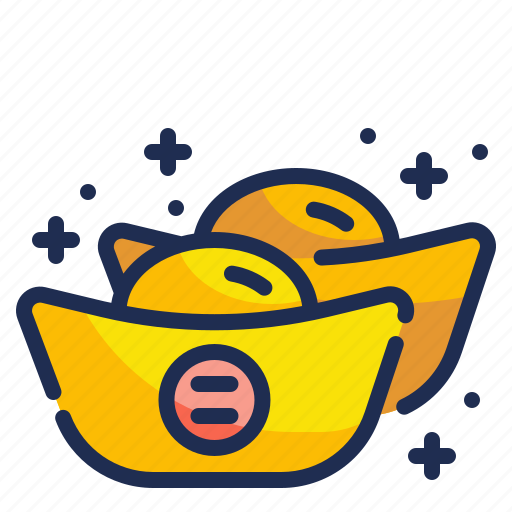 Celebration, chinese, currency, finance, gold, ingot, sycee icon - Download on Iconfinder
