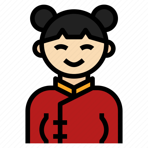 Avatar, chinese, girl, new, traditional, uniform, year icon - Download on Iconfinder