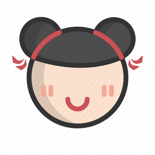 Asian, avatar, chinese, face, girl, new year, smile icon - Download on Iconfinder