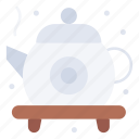 teapot, hot, drink, tea, kitchen