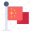 flag, china, national, world, sign 