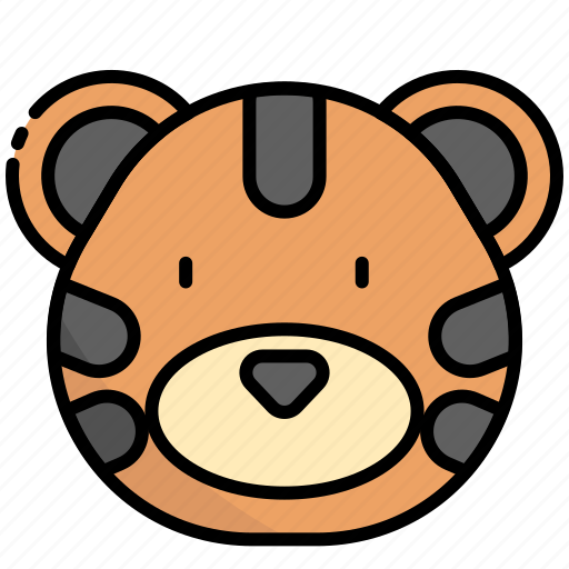 Tiger, animal, wildlife, zodiac, mammal, chinese, animal head icon - Download on Iconfinder