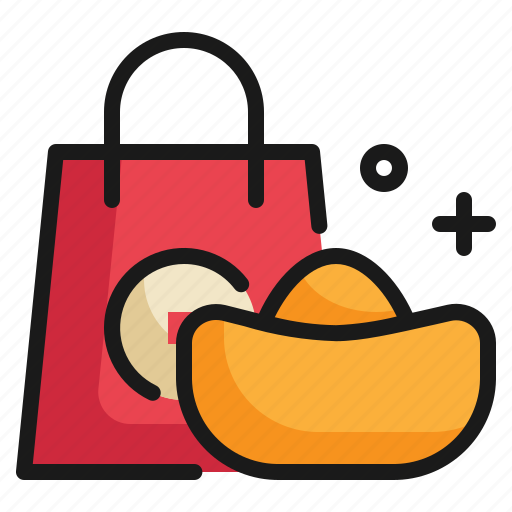 Shopping, bag, gold, new, year, chinese icon icon - Download on Iconfinder