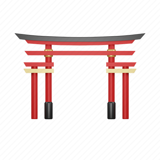 Gate, cny, 3d illustration, red 3D illustration - Download on Iconfinder