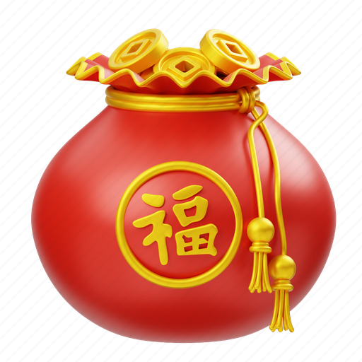 Chinese, gold, coin, bag, china, finance, imlek icon - Download on Iconfinder