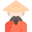 chinese, bamboo, hat, japanese, avatar, man 