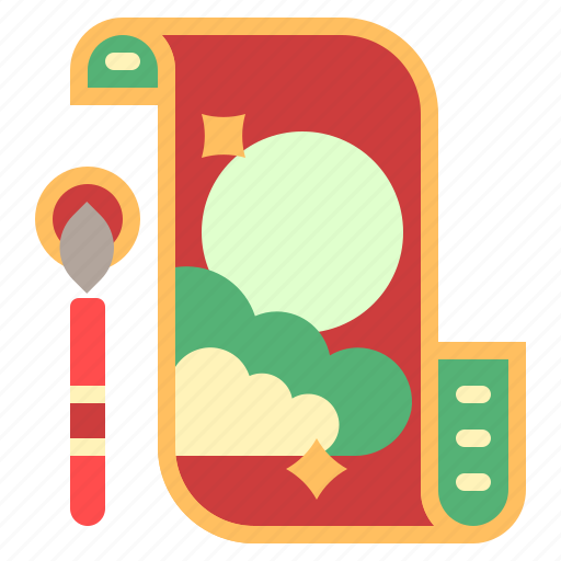 Script, letter, paint, chinese new year, lunar year, cny icon - Download on Iconfinder