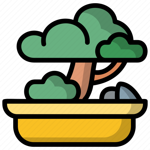 Bonsai, chinese, lunar, plant, tree, gardening icon - Download on Iconfinder
