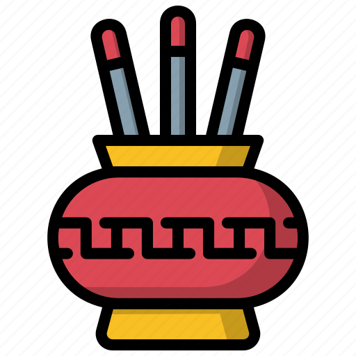 Incense, chinese, lunar, chinese new year, cultures, religion, prayer icon - Download on Iconfinder