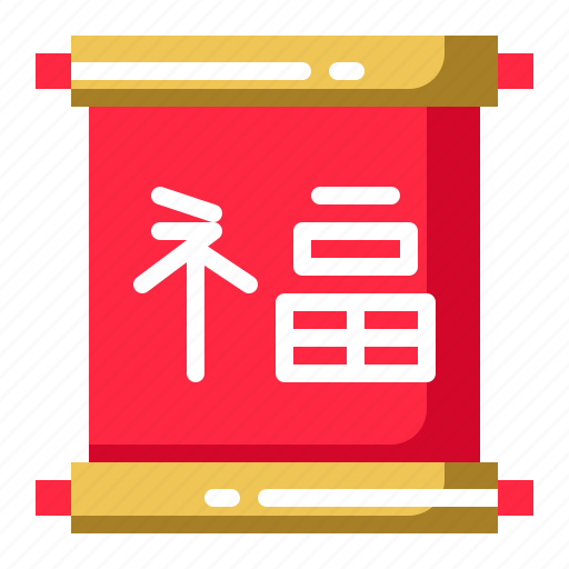 Chinese, new year, paper, scroll icon - Download on Iconfinder