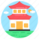 pagoda, chinese home, house, homestead, residence