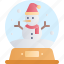 christmas, xmas, holiday, snow globe, snowman, decoration, ball 