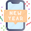 new year, party, celebration, mobile, notification, alarm, sound 