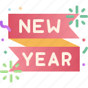 new year, party, celebration, new year ribbon, confetti, decoration, ornament