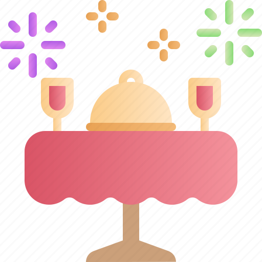New year, party, celebration, table, dinner, food, eat icon - Download on Iconfinder