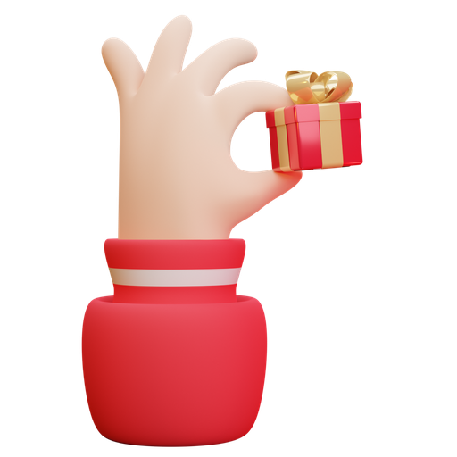 Present, gift, christmas, hand 3D illustration - Free download