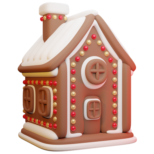House, gingerbread, christmas 3D illustration - Free download