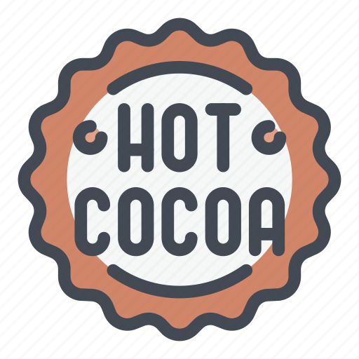 Hot, cocoa, choco, chocolate, label, badge icon - Download on Iconfinder