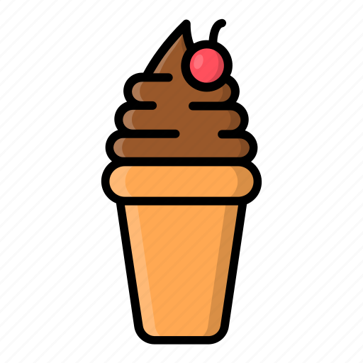 Brown, chocolate, cocoa, delicious, dessert, ice cream, sweet icon - Download on Iconfinder