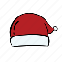 hat, santa, claus, winter, noel, christmas