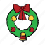 wreath, christmas, ornament, xmas, decoration, holiday 
