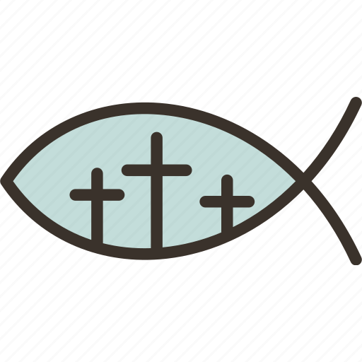 Ichthys, fish, jesus, christian, spirituality icon - Download on Iconfinder