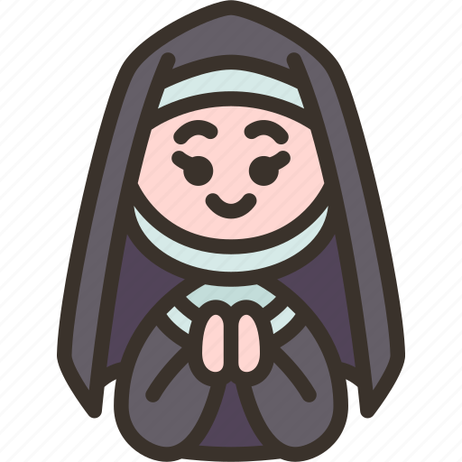 Nun, catholic, sister, prayer, christian icon - Download on Iconfinder