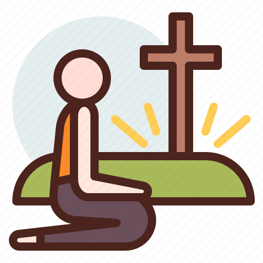 Christian, kneeling, praying, religion icon - Download on Iconfinder