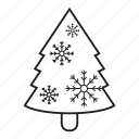 christmas, christmas tree, holiday, pine, snowflake, tree, xmas