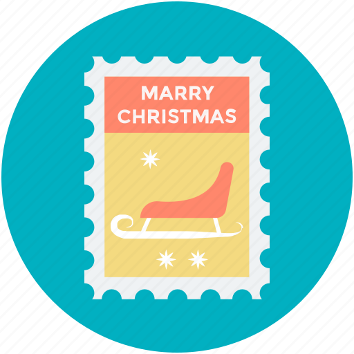 Christmas card, christmas greeting, greeting card, snow sled, wishing card icon - Download on Iconfinder
