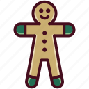 cookie, gingerbread, christmas, snack