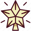 star, decoration, christmas tree