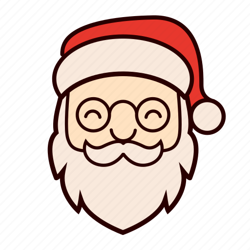 Beard, christmas, glasses, happy, hat, santa, santa claus icon - Download on Iconfinder