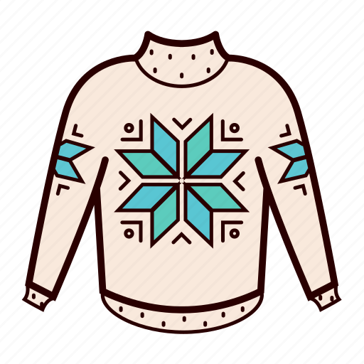 Christmas, fashion, hipster, knit, snowflake, sweater, winter icon - Download on Iconfinder